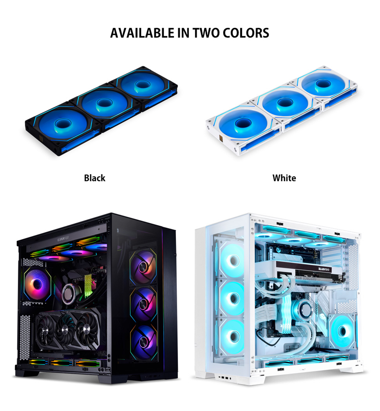 LIAN LI UNI FAN SL INFINITY 120 RGB WHITE 3 PCS PACK ---UF-SLIN120