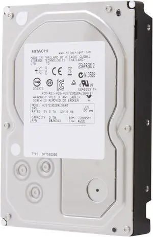 HGST Ultrastar 7K3000 HUS723020ALS640(0B26312) 2TB 7200 RPM 64MB