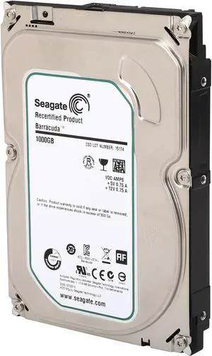 Refurbished: Seagate BarraCuda ST1000DM003 1TB 7200 RPM 64MB Cache