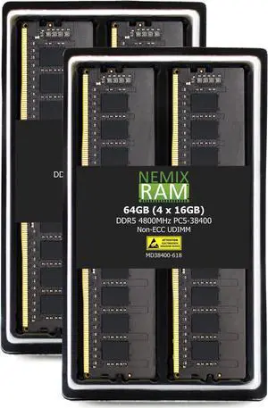 NEMIX RAM 32GB (1X32GB) DDR5 5600MHZ PC5-44800 2Rx8 1.1V CL46 262