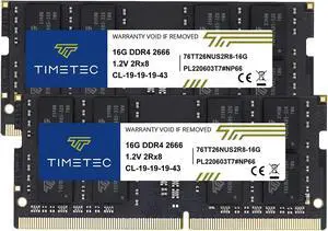 Timetec 32GB KIT (2x16GB) DDR4 2400MHz PC4-19200 Non ECC