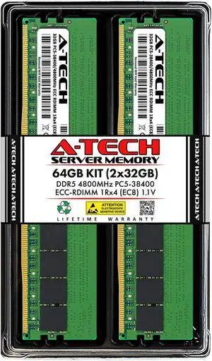Micron 16GB DDR5-4800 Server Memory - ECC - Unbufferfed - UDIMM