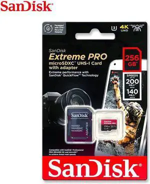 SanDisk 256GB Extreme PRO A2 microSDXC Card UHS-I U3 V30 Read