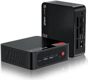 Beelink Mini PC, AMD Ryzen 7 5800H(8C/16T, Up to 4.4GHz), 16GB