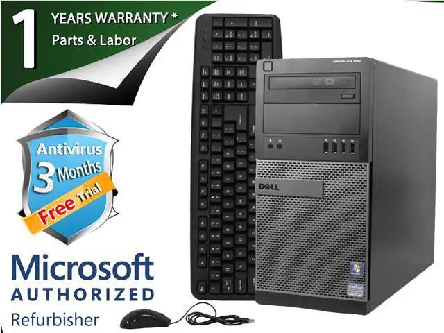 Refurbished: DELL Desktop Computer OptiPlex 990 Intel Core i7-2600