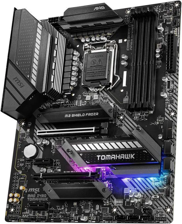 MSI MAG Z490 TOMAHAWK LGA 1200 ATX Intel Motherboard - Newegg.com