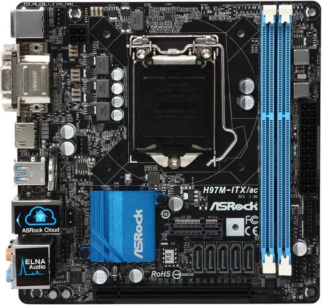 ASRock H97M-ITX/ac LGA 1150 Mini ITX Intel Motherboard - Newegg.com