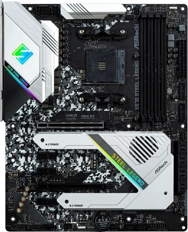 ASRock X570 STEEL LEGEND AM4 ATX AMD Motherboard - Newegg.com