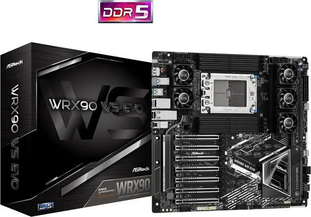 ASRock WRX90 WS EVO SATA 6Gb/s DDR5 AMD Ryzen Threadripper PRO 7 x