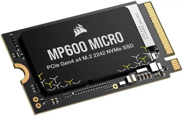Corsair MP600 Micro 1TB M.2 NVMe PCIe x4 Gen4 2 SSD – M.2 2242