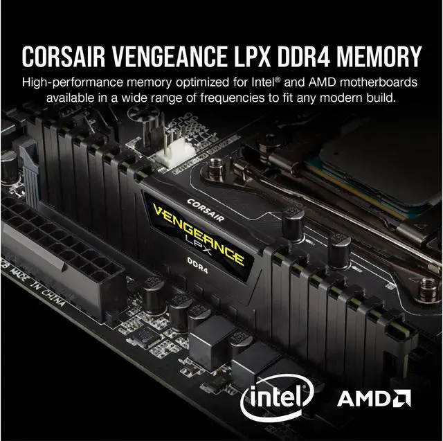 CORSAIR Vengeance LPX 64GB (4 x 16GB) 288-Pin PC RAM DDR4 3600