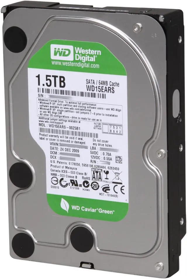 Western Digital WD Green 1.5TB 7200 RPM 3.5