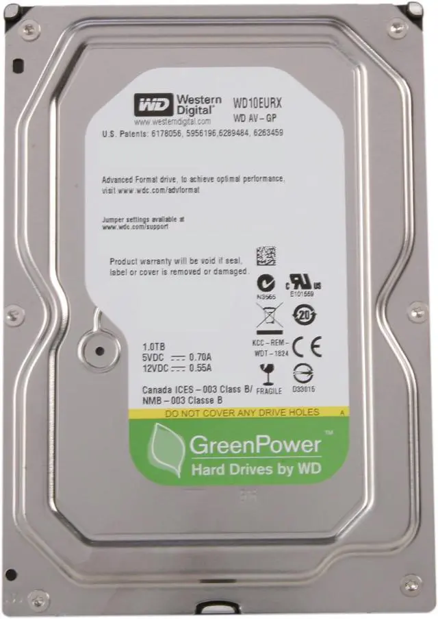 Western Digital AV-GP WD10EURX 1TB IntelliPower 64MB Cache SATA