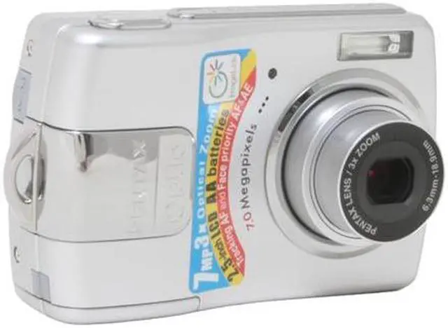 PENTAX Optio M20 Silver 7.0 MP Digital Camera - Newegg.com
