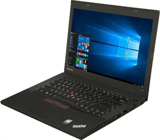 Refurbished: Lenovo ThinkPad T450 Laptop Intel Core i5 5th Gen