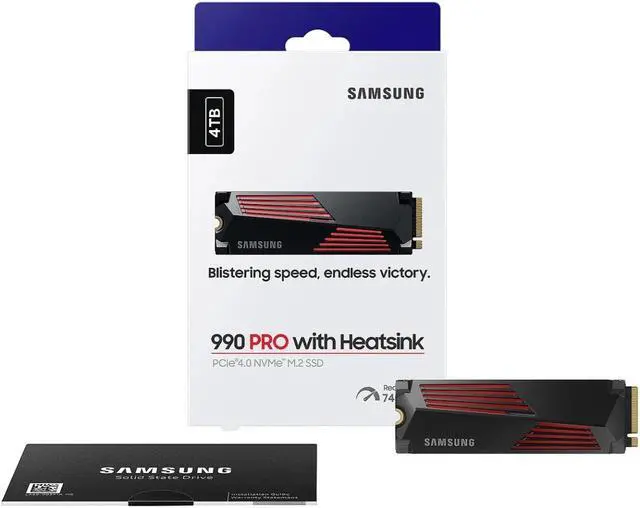 SAMSUNG 990 PRO w/ Heatsink Gaming Package M.2 2280 4TB PCI