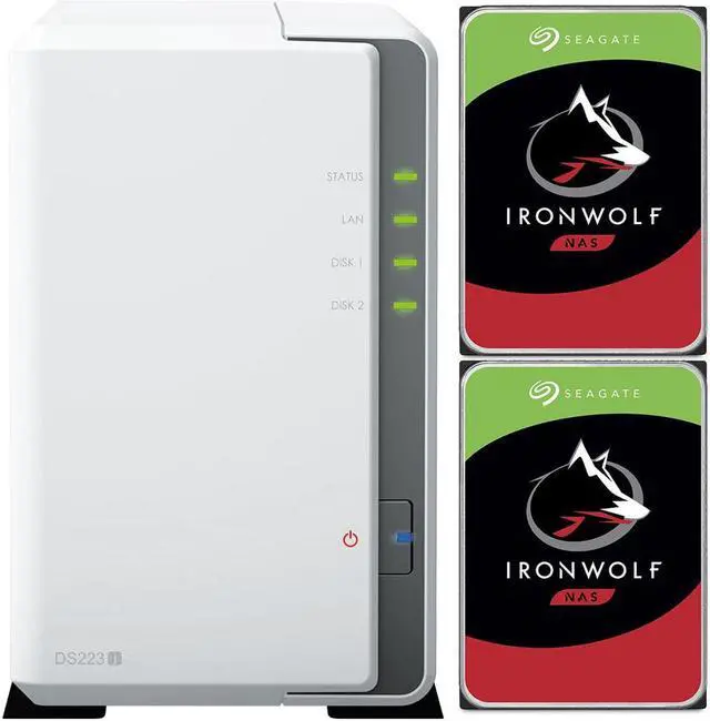 Synology DS223j 2-Bay NAS with 1GB RAM and 8TB (2 x 4TB) of