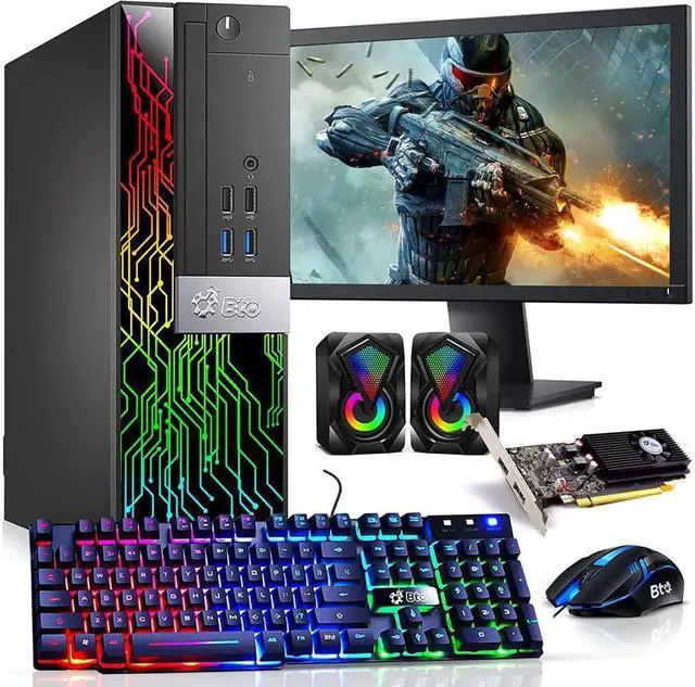 Refurbished: BTO RGB Gaming Desktop Computer PC, Intel Core i5 7th