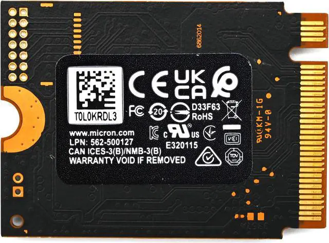 1TB Micron 2400 M.2 2230 NVMe PCIe 4.0x4 SSD MTFDKBK1T0QFM