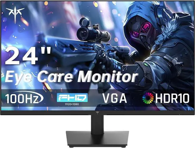 KTC 24 Inch 1080P Full HD Computer Monitor, 100Hz Gaming Office