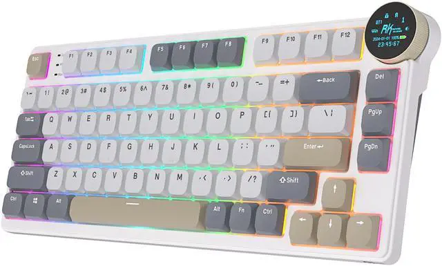 RK ROYAL KLUDGE N80 Low Profile Mechanical Keyboard w/Smart