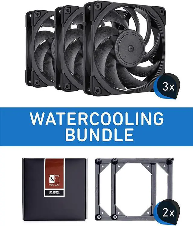 Noctua Bundle: 3X NF-A12x25 PWM chromax.Black.swap, Premium Quiet