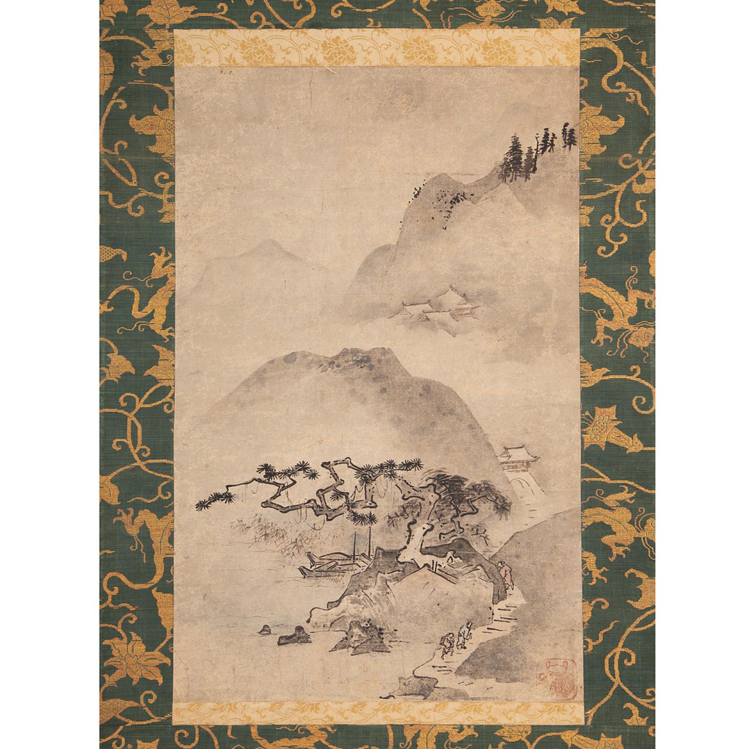 伝 狩野松栄 『山水図』｜茶の美