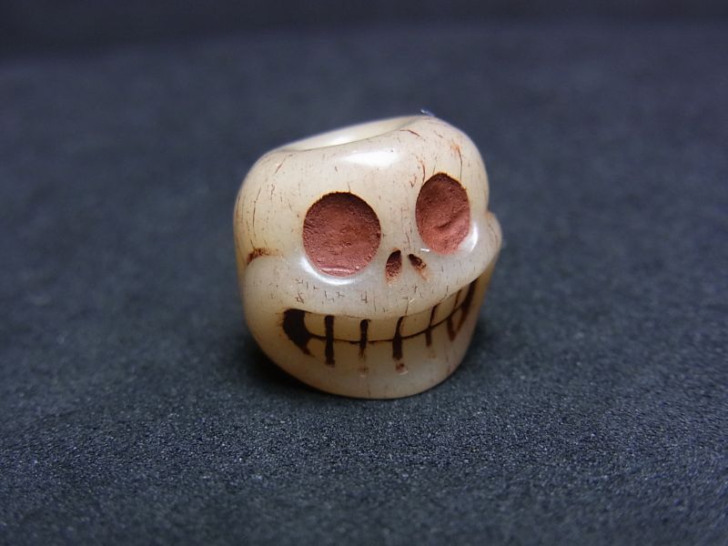骨製 数珠天玉 チベタンスカル・ルンゴ (tibetan skull ) チベット密教