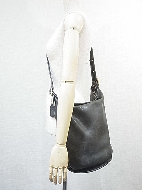 OLD COACH オールド コーチ バケツ タイプ レザー ショルダー バッグ