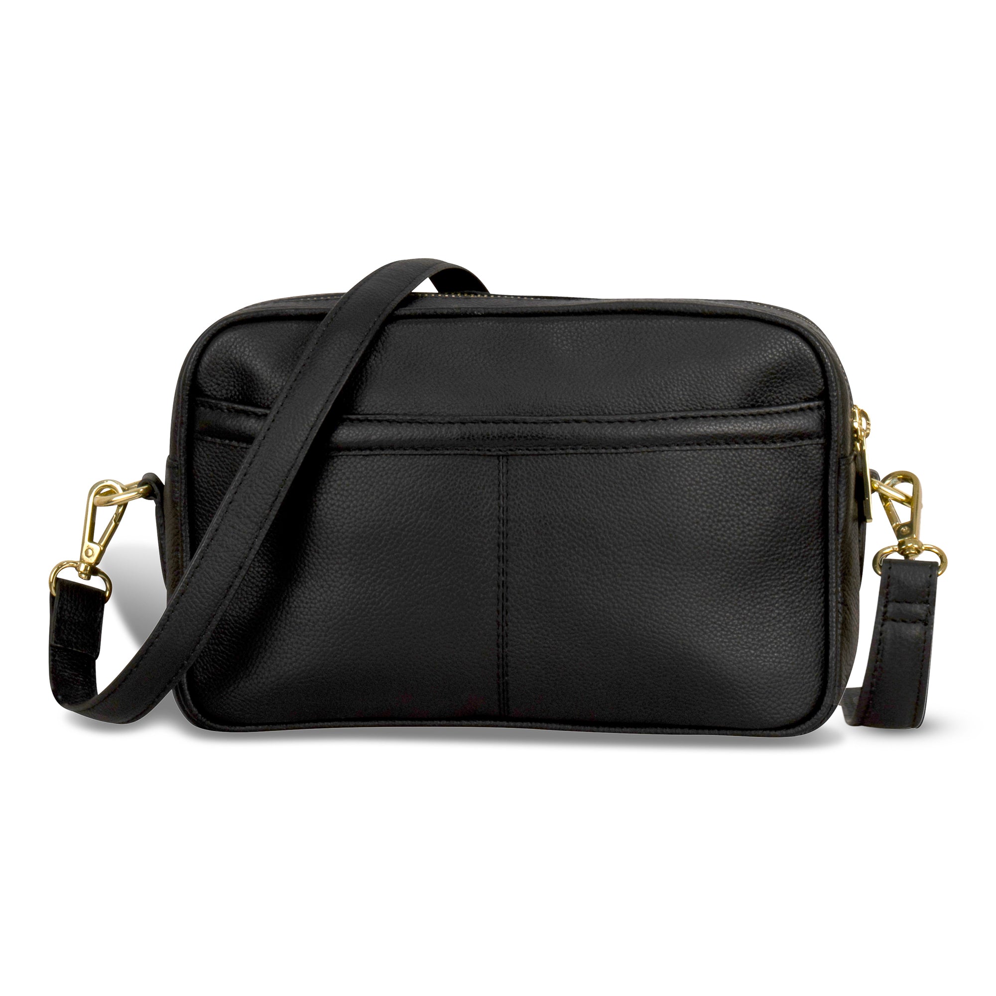 Gala / Leather Double-Zip Shoulder Bag – Champs Luggage