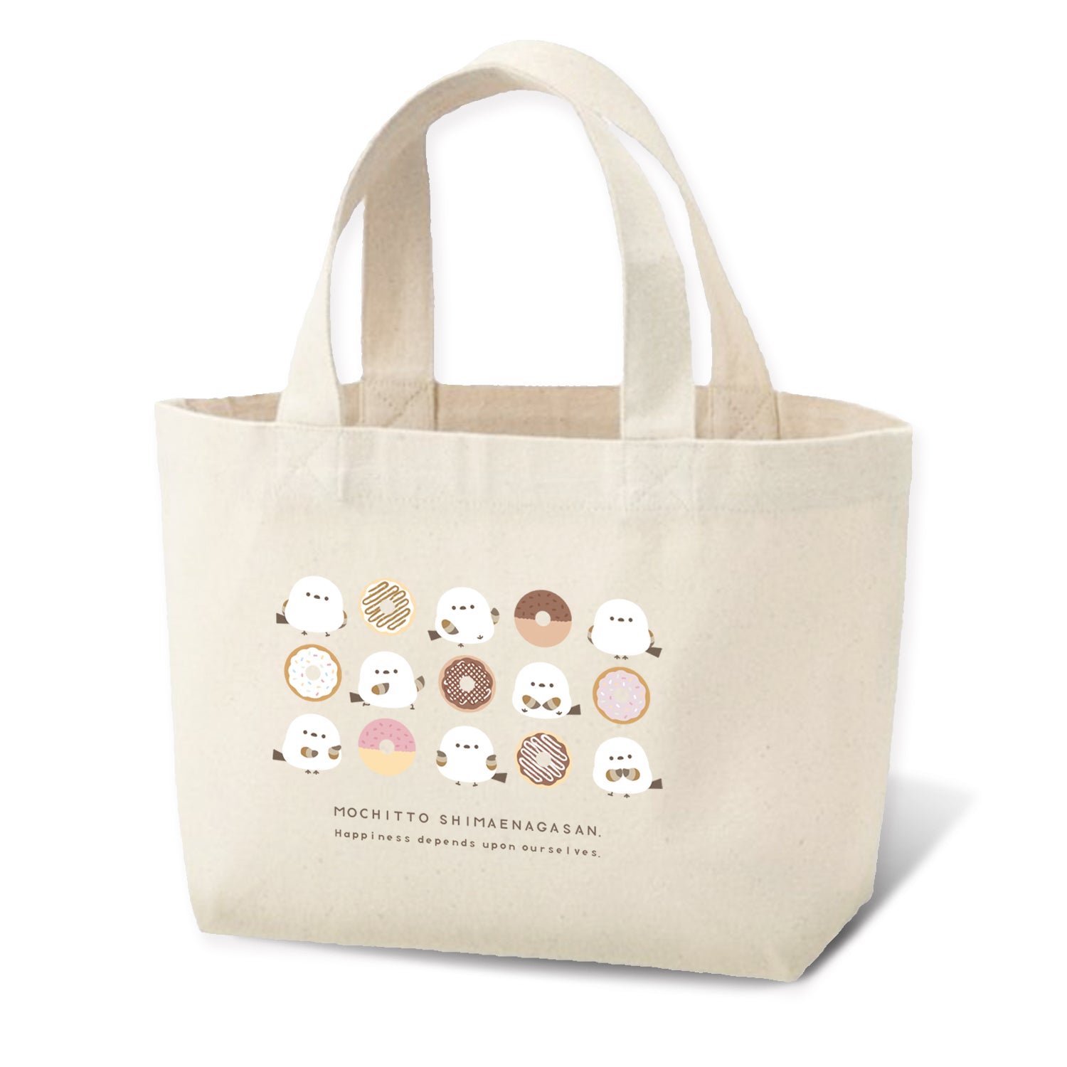 なかさん ミニトートバッグ【シマエナガさん。ドーナツ】 – キャラの場