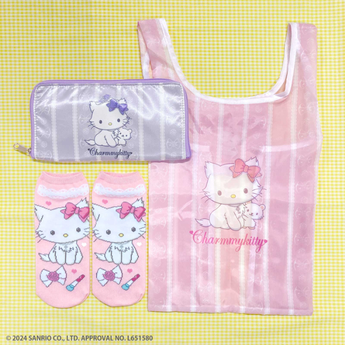 チャーミーキティ」20周年を記念した平成レトロなコラボアイテムが