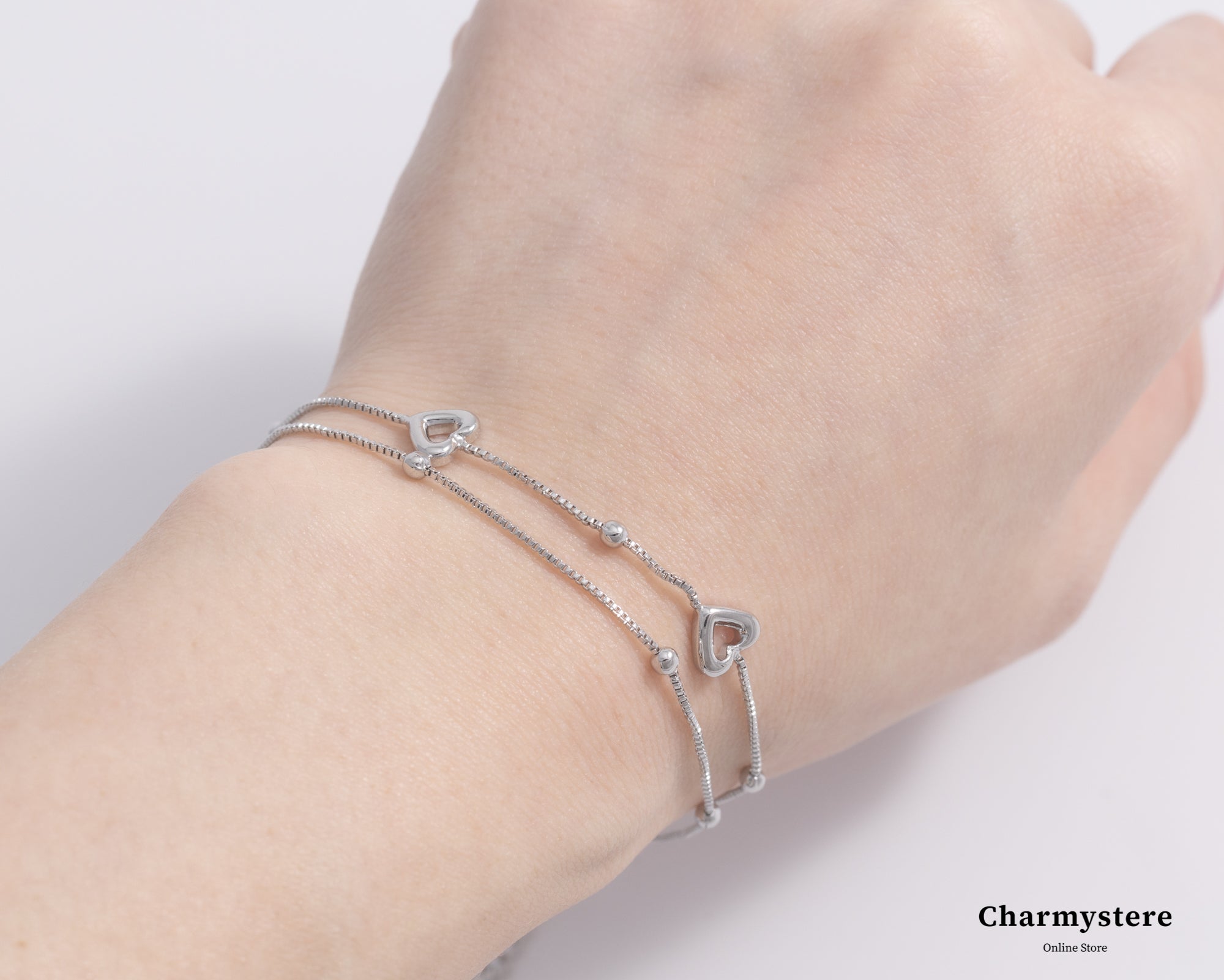 ハートドット2ストランドブレスレット | Charmystere｜シャルム