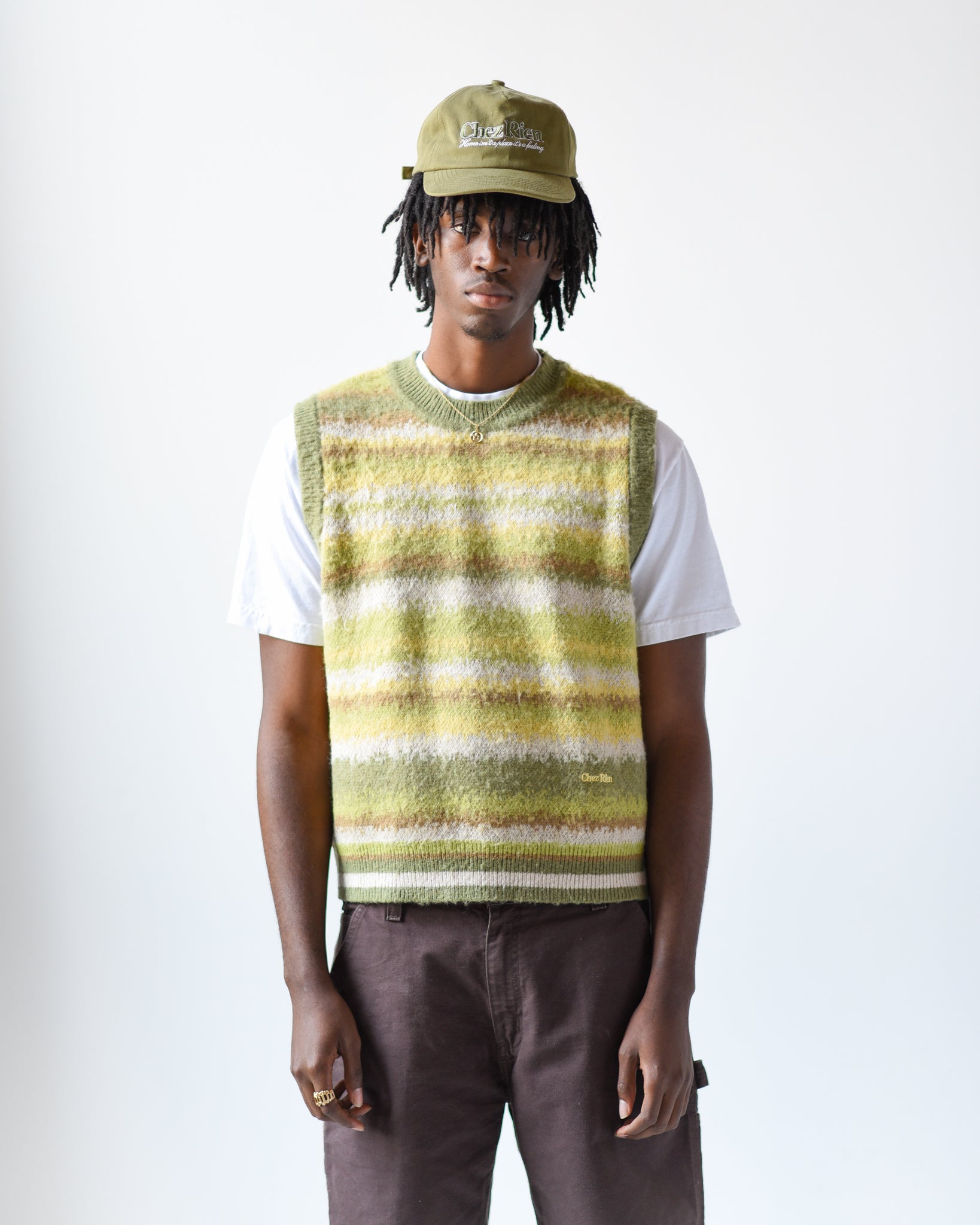 Gradient Stripe Sweater Vest – Chez Rien