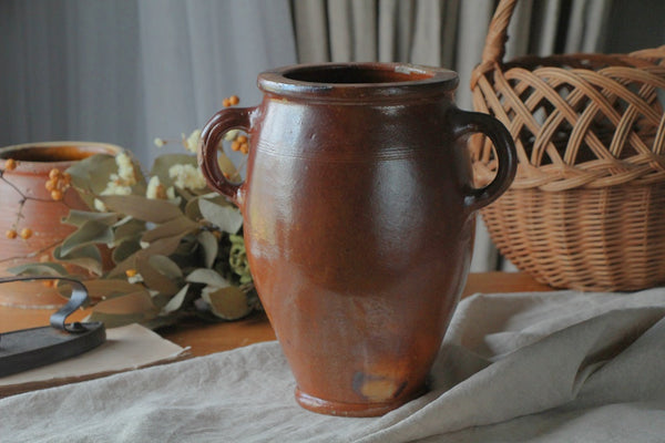 haruka フランスアンティーク 陶器ポット 大型 haruka様専用 フランス