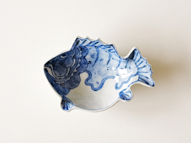 青い魚形陶器 鯛 壁付け 花瓶 フィッシュウォールポケット 楽天市場