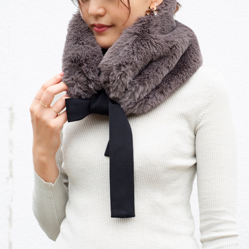 3wayえりまき（タイ/ティペット/スヌード）｜もふもふアニマルフリー