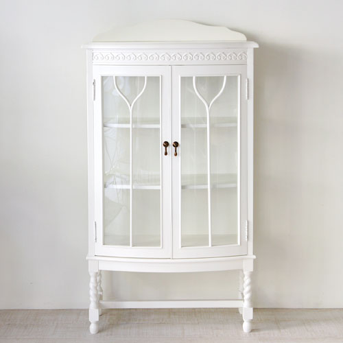 White Glass Cabinet（kinoオリジナルホワイト）☆在庫わずか