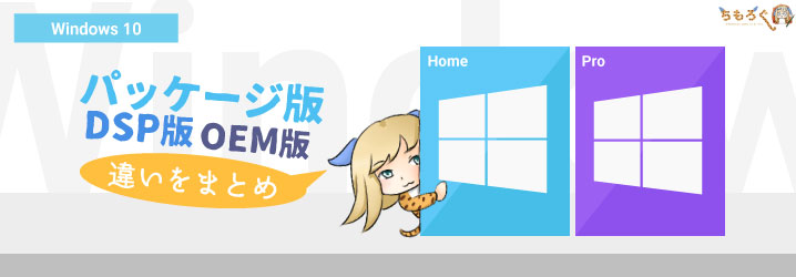 Windows 10】パッケージ版 / DSP版 / OEM版の違いまとめ | ちもろぐ