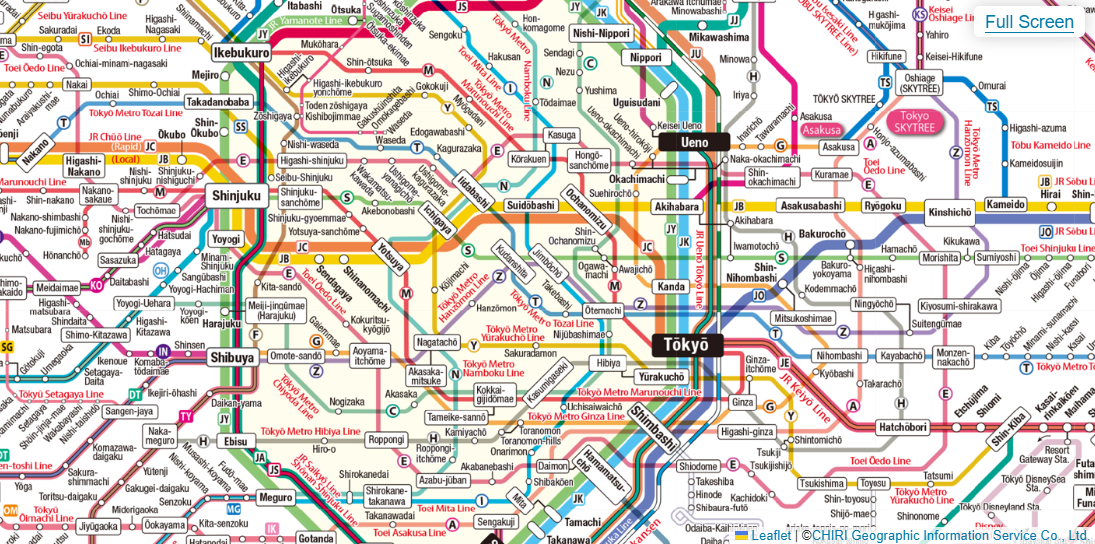 英語版首都圏鉄道路線図公開 – 地理情報開発