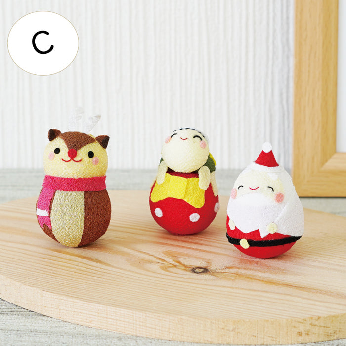 起き上がり小法師 -クリスマス- — ちりめん細工館 公式オンラインショップ