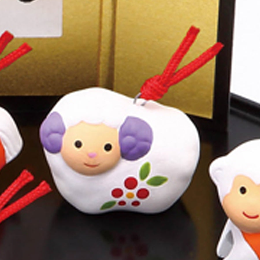 №93 錦彩招福寿々十二支飾り(土鈴)※単品 未(ひつじ) – 中外陶園