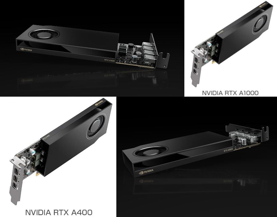 NVIDIA最新のRTX A1000とA400グラフィックボード販売開始
