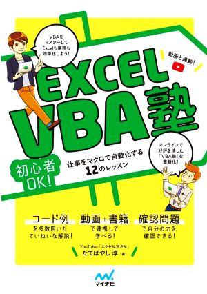 Excel VBA塾 初心者OK！ 仕事をマクロで自動化する12のレッスン 中古本