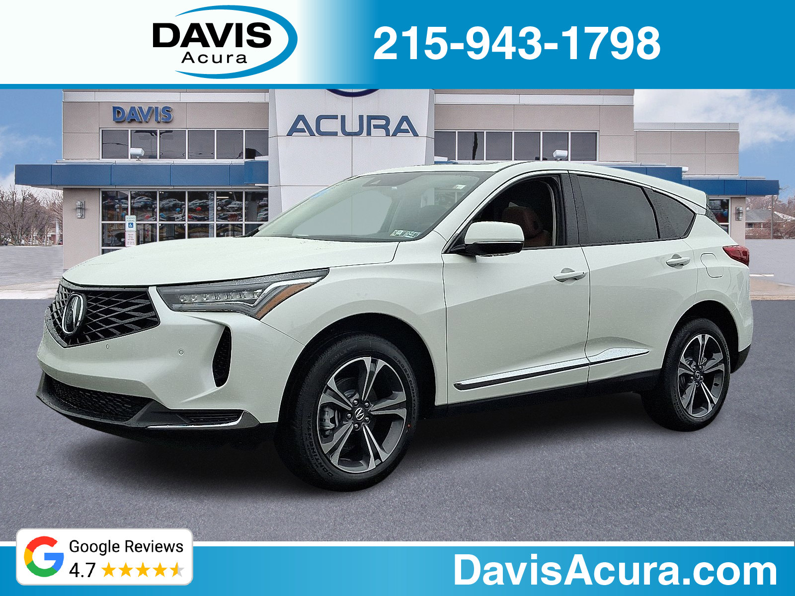 New Platinum White Pearl 2026 Acura RDX w/Technology Package for