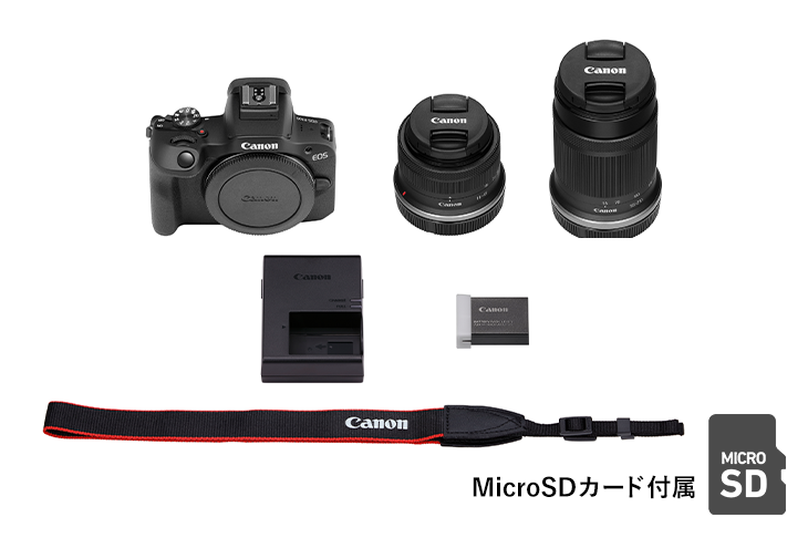 Canon ミラーレスカメラ EOS R100 ダブルズームキット【SDカード付