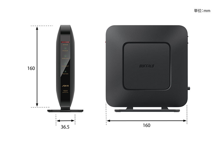 BUFFALO Wi-Fi 6対応Wi-Fiルーター 2台セット WSR-1800AX4S-BK