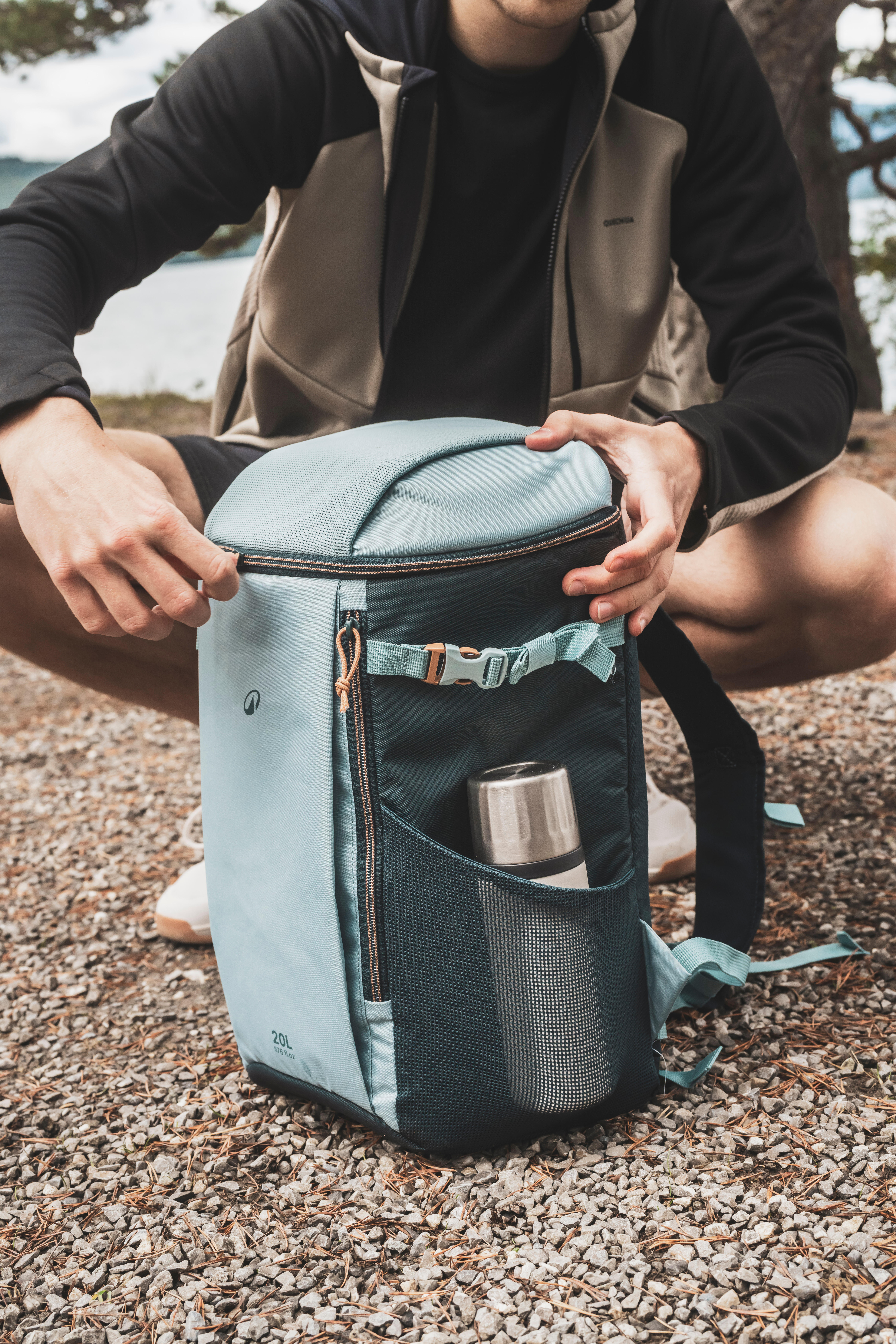 Zaino termico campeggio 100 | 20 litri verde | Decathlon