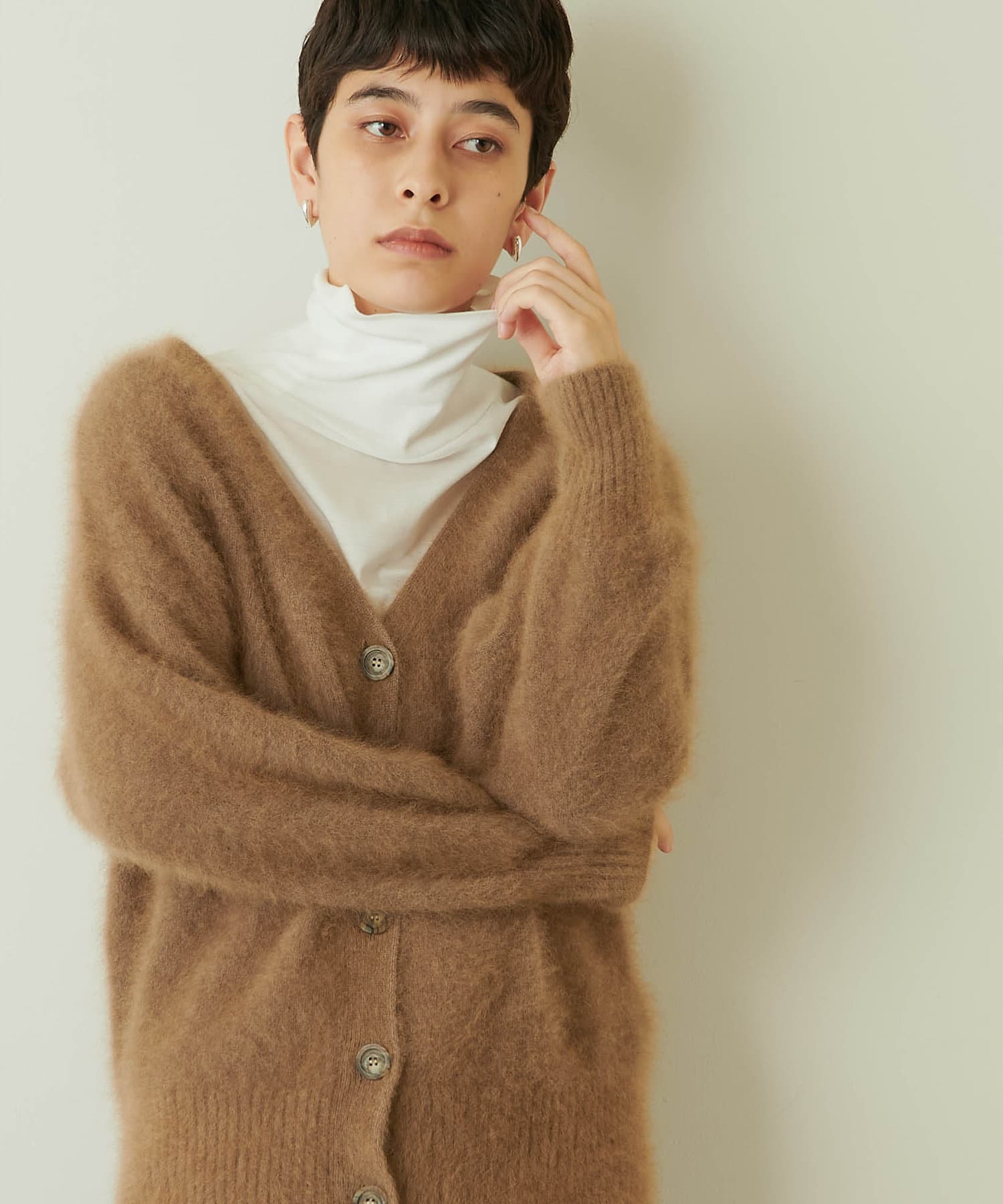 ファーニット2WAYカーディガン | Whim Gazette(ウィム ガゼット