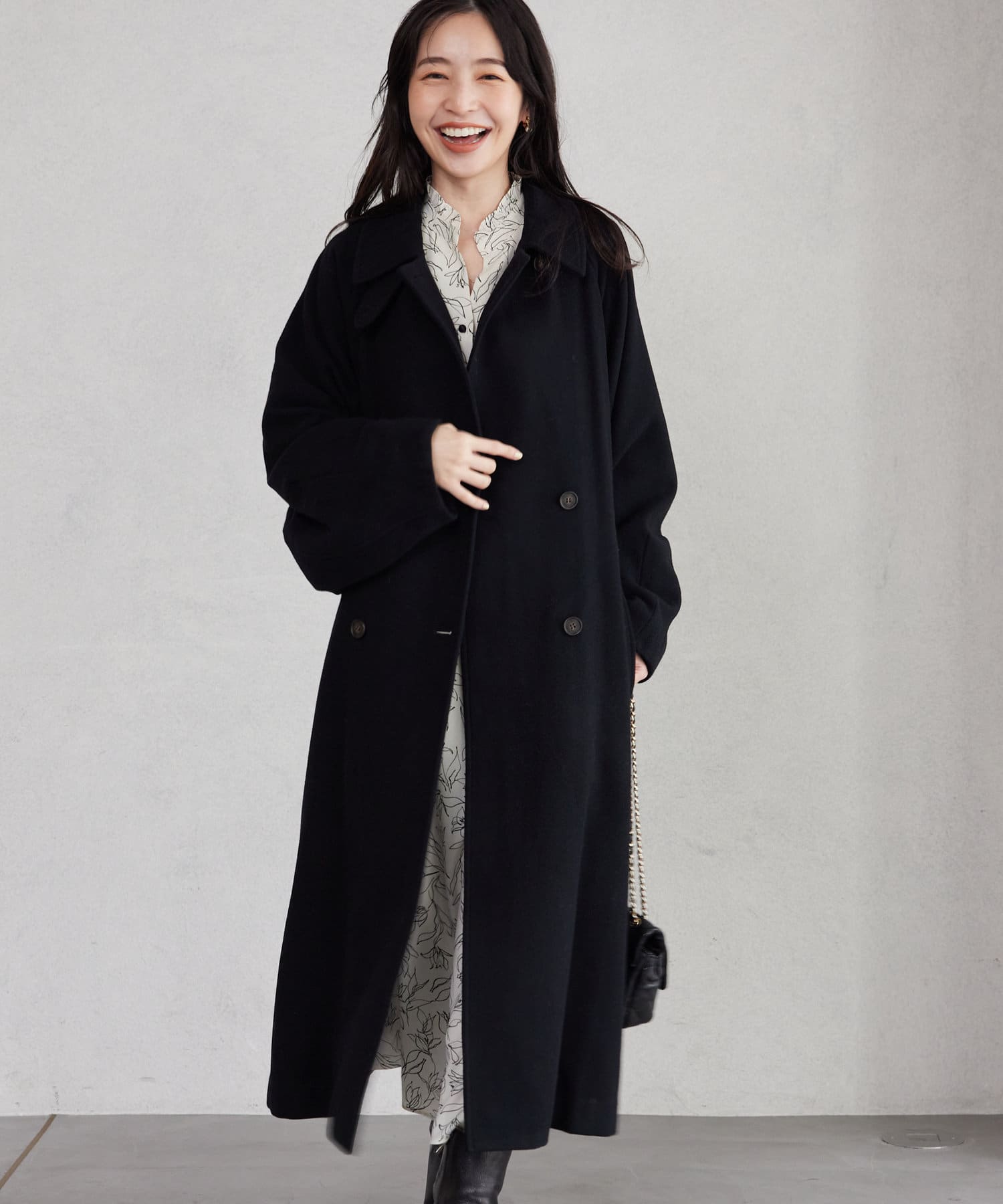 スタンドカラー2WAYネックウールコート | La boutique BonBon(ラブ